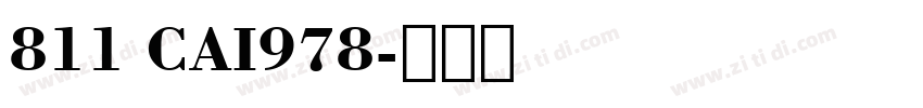 811 CAI978字体转换